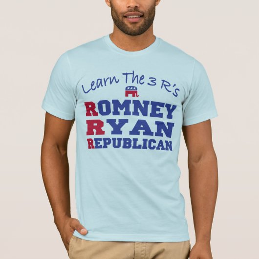 T-shirt Républicain 2012 de Romney Ryan (Devant)