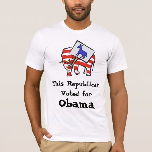 T-shirt républicain de défenseur d'Obama (Devant)