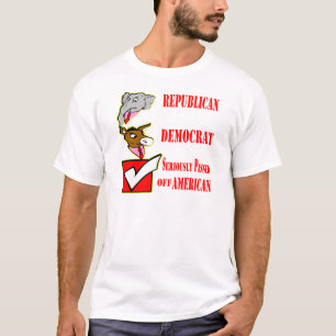 T-shirt Républicain, Démocrate, Sérieusement Fâché De L'Am