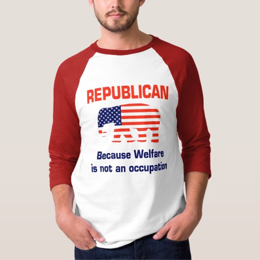 T-shirt Républicain drôle - aide sociale (Devant)