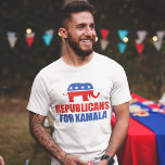 T-shirt Républicains pour Kamala Harris Elephant<br><div class="desc">T-shirt républicain pour Kamala Harris avec l'éléphant républicain rouge et bleu. Les conservateurs ont voté pour Kamala à l'élection présidentielle de 2024.</div>