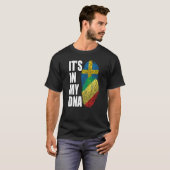 T-shirt République Congo Et Suède Mélange ADN Drapeau Heri (Devant entier)