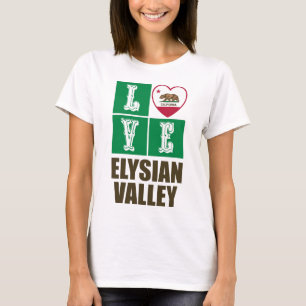 T-shirt République de Californie Drapeau Love Elysian Vall