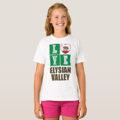 T-shirt République de Californie Drapeau Love Elysian Vall (Devant entier)
