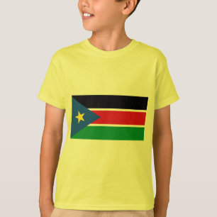 T-shirt République de drapeau du sud du Soudan sur des