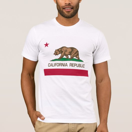 T-shirt République de la Californie (drapeau d'état) (Devant)