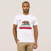 T-shirt République de la Californie (drapeau d'état) (Devant entier)