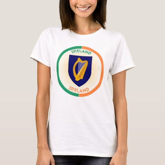 T-shirt Republique d'Irlande Armoiries en forme de cercle (Devant)
