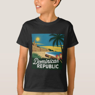 T-shirt République dominicain Architecture coloniale vinta