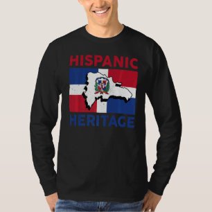T-shirt République dominicaine Drapeau Mois du patrimoine