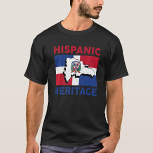 T-shirt République dominicaine Drapeau Mois du patrimoine