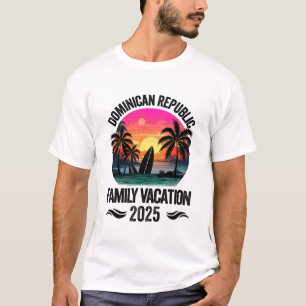 T-shirt République Dominicaine Famille Vacances 2025 Corre
