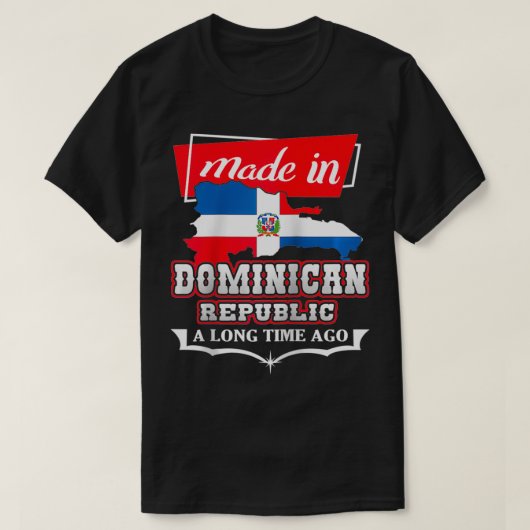 T-shirt République dominicaine il y a longtemps Drapeau n (Design devant)