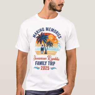 T-shirt République Dominicaine Vacances Familiales 2025 Fa