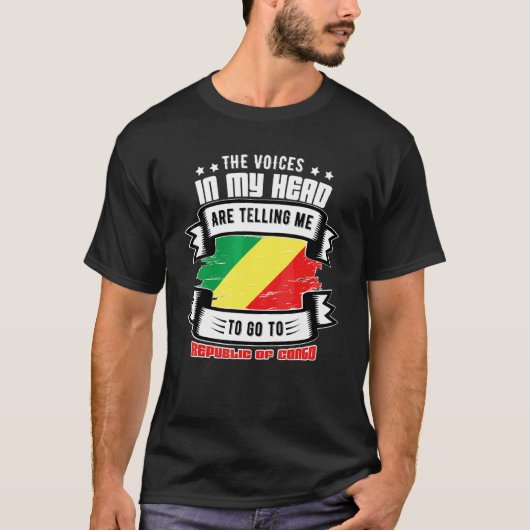 T-shirt République du Congo dans ma tête (Devant)