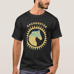 T-shirt République du Kazakhstan Qazaqstan Cheval Kazakhia