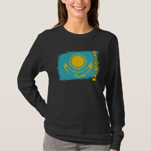 T-shirt République du Kazakhstan Qazaqstan Drapeau kazakh