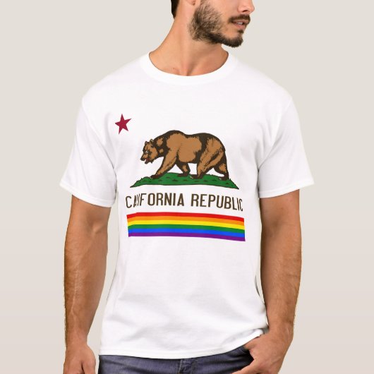 T-shirt République LGBT de la Californie (Devant)