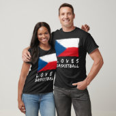 T-shirt République Tchèque aime le basket-ball (Unisexe)