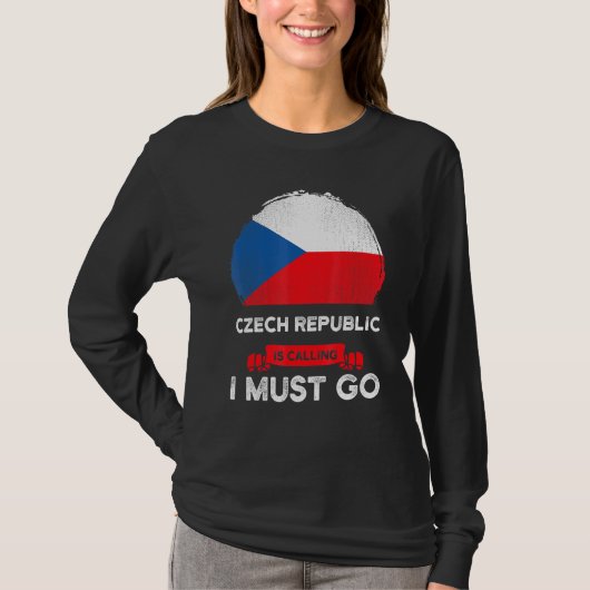 T-shirt République Tchèque Appelle Je Dois Aller Tchèque D (Devant)