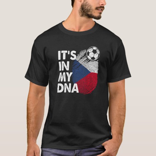 T-shirt République Tchèque Dans Mon Adn Tchèque Équipe Dra (Devant)