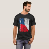 T-shirt RÉPUBLIQUE TCHÈQUE Drapeau Vintage Distressed REPU (Devant entier)