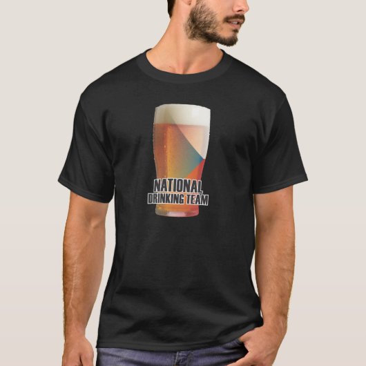 T-shirt République Tchèque : Équipe potable nationale (Devant)