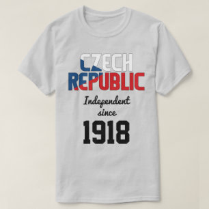 T-shirt République tchèque Fête de l'indépendance du drape
