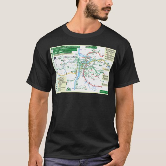 T-shirt République tchèque Prague Praha Metro Map HD (Devant)