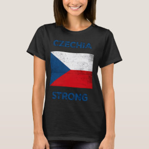 T-shirt République tchèque Strong, Drapeau de la Républiqu