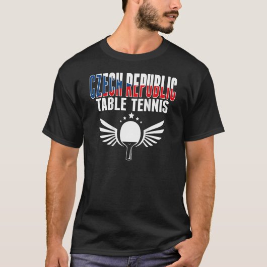 T-shirt République tchèque Table Tennis Support Tchèque Pi (Devant)