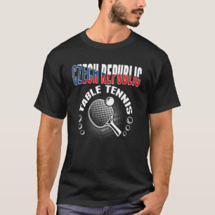 T-shirt République tchèque Table Tennis Support Tchèque Pi