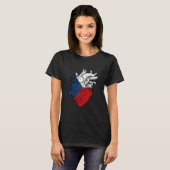 T-shirt République tchèque Tchèque Pride Tchèque Drapeau C (Devant entier)