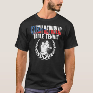 T-shirt République tchèque Tennis de table tchèque Ping Po