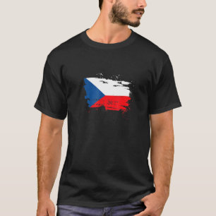 T-shirt République Tchèque vintage 2021 Retro Football Dra