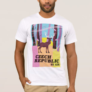 T-shirt République tchèque Vintage Deer Travel