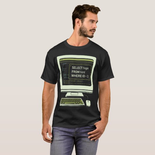 T-shirt Requête SQL de base de données drôle Code informat (Devant entier)