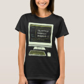 T-shirt Requête SQL de base de données drôle Code informat (Devant)
