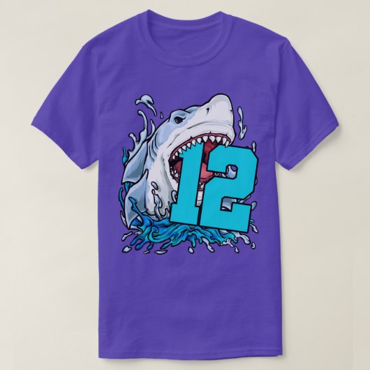 T-shirt Requin 12e anniversaire (Design devant)