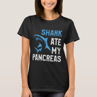 T-shirt Requin A Mangé Le Pancréas Drôle T1d Diabétique De