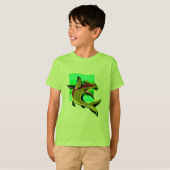 T-shirt Requin à marteau vert (Devant entier)