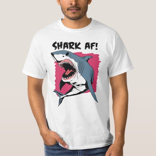 T-shirt Requin AF ! | Amateurs de requins Design graphique (Devant)