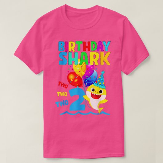 T-shirt Requin Anniversaire 2 Ans 2e Anniversaire Correspo (Design devant)
