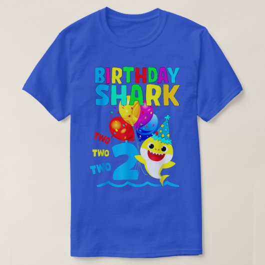 T-shirt Requin Anniversaire 2 Ans 2e Anniversaire Correspo (Design devant)