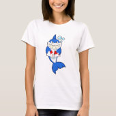 T-shirt Requin au Poker avec cartes de Poker (Devant)