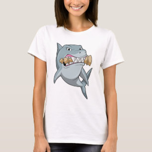 T-shirt Requin aux échecs avec pièce d'échecs King