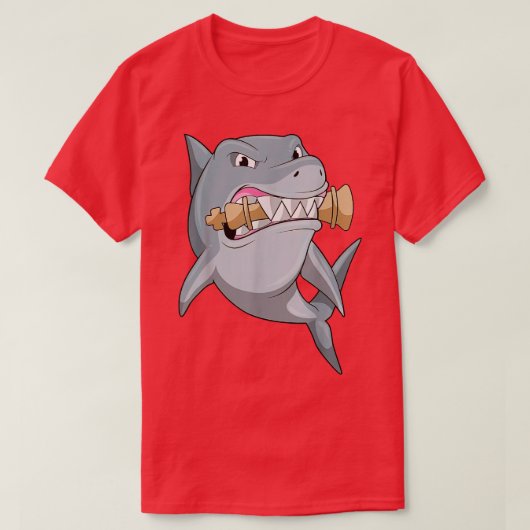 T-shirt Requin Aux Échecs Avec Pièce D'Échecs King (Design devant)