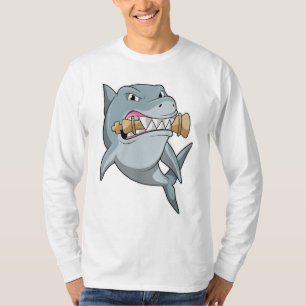 T-shirt Requin aux échecs avec pièce d'échecs King