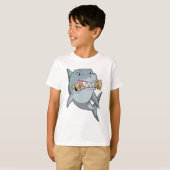 T-shirt Requin aux échecs avec pièce d'échecs King (Devant entier)