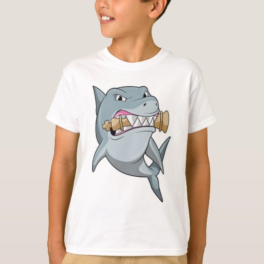 T-shirt Requin aux échecs avec pièce d'échecs King (Devant)